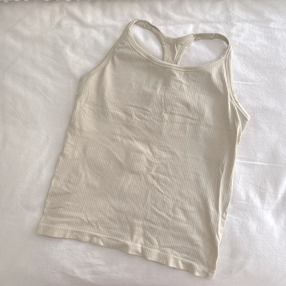 NWOT H&M Seamless Top with Sports Bra | Size L - Picture 3 of 4